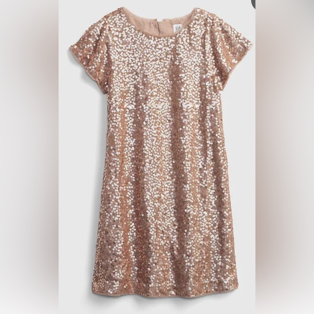 Gap kids gold sequin dress sz XXL EUC!